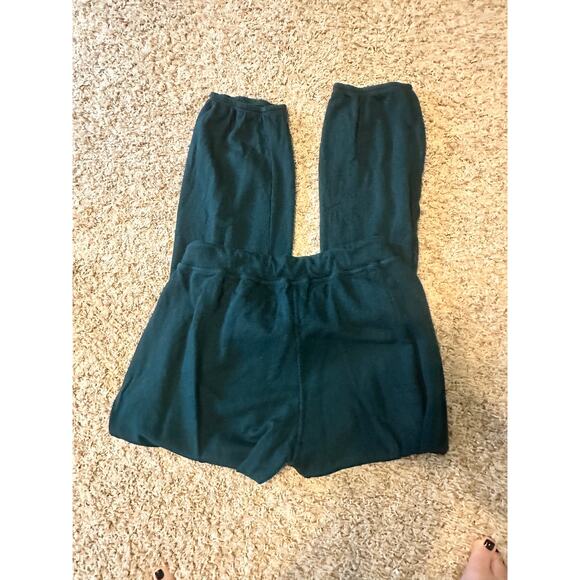 Perfect White Tee Teal Green French Terry Sweatpants Large - Picture 2 of 2